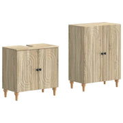 Set di Armadi da Bagno da 2 Pezzi ALKMAAR Rovere Sonoma 3417587