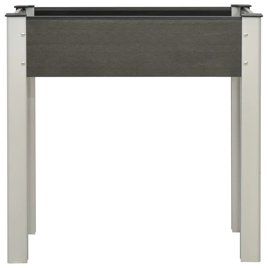 Fioriera rialzata per piante e fiori giardino 75 x 40 x 75 cm WPC grigio 02_0001073