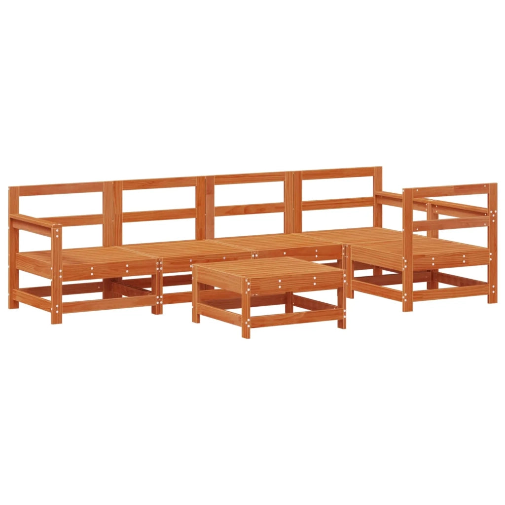 Set Lounge da Giardino 6 pcs Marrone Cerato