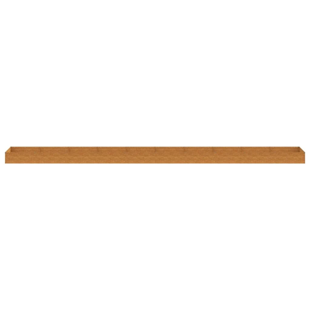 Fioriera rialzata per piante e fiori terrazza giardino 960 x 100 x 36 cm acciaio corten marrone 02_0039469
