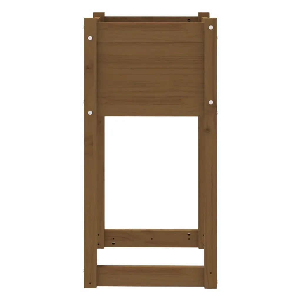 2 pz Fioriere | Cassetta per fiori | Vaso Marrone Ambra 40x40x81 cm Legno Massello di Pino