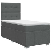 Letto box spring con materasso Grigio Scuro 80 x 200 cm Tessuto 3454009