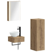 Set di Armadi da Bagno 4 pcs Rovere Artigianale 3407382