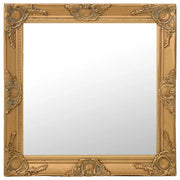 Specchio da Parete Stile Barocco 60x60 cm Oro