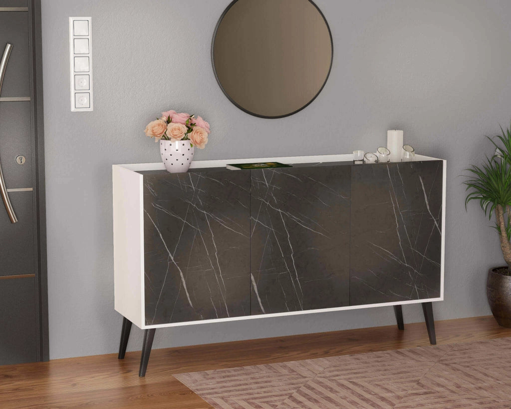 Madia di design con 3 ante in Legno Composito cm 150x41 5x78 - THOMAS