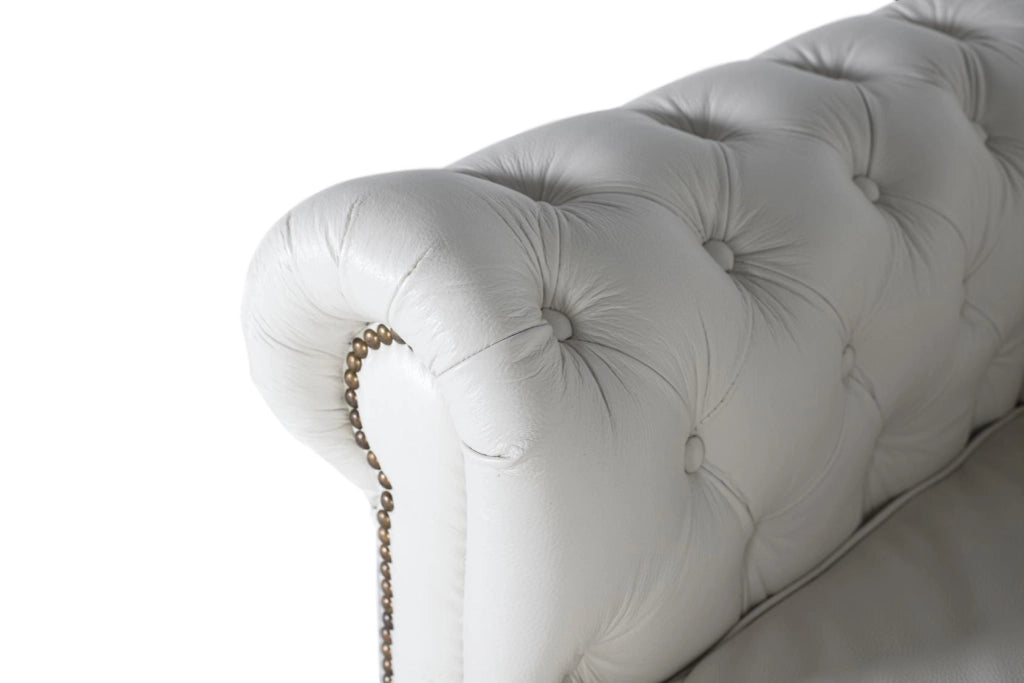 Poltrona Chester monoposto rivestita in pelle naturale