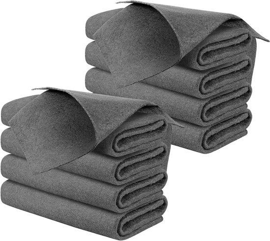 Kit di microvezel per pulizia 8 pezzi, 30 x 30 cm per finestre, auto, bagno, cucina, kit di pulizia senza strisce