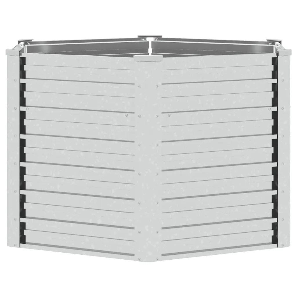 Letto Rialzato da Giardino 129x77 cm in Acciaio Zincato Argento 316898