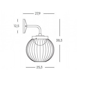 CAGE APPLIQUE NERO 18W LED 4000K