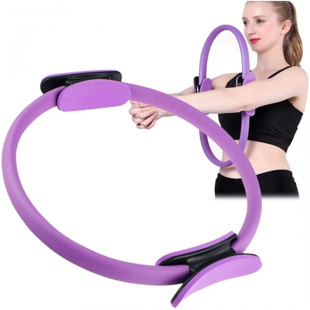Trade Shop - Cerchio Fitness Anello Ring Pilates Magic Circle Anello Yoga Doppia Presa Power -