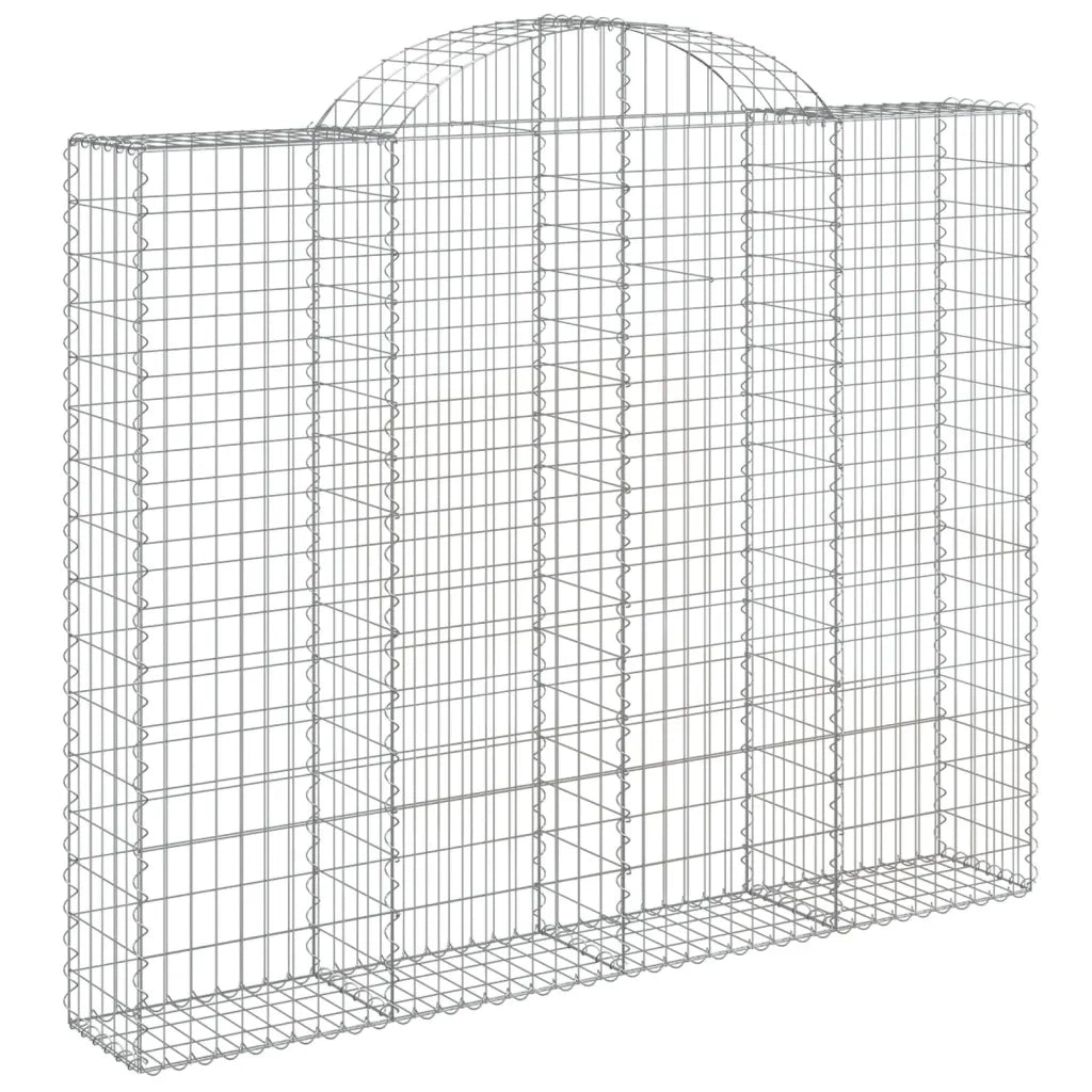 Cesti Gabbioni ad Arco 2 pz 200x30x160/180 cm Ferro Zincato 3146173