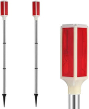 Kit di illuminazione per segnalazione corsia, riflettori di corsia e stroboscopio di avviso solare per esterni 2 pezzi