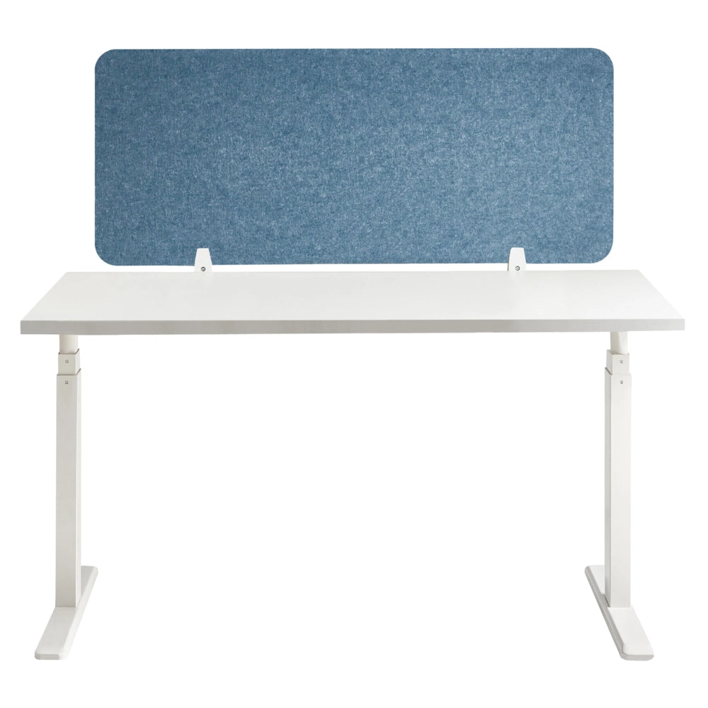 Pannello divisorio in PET per scrivania rivestito in tessuto 120 x 50 cm blu Schermo Acustico per Ufficio e Home Office