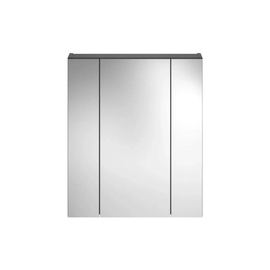 Set di mobili per bagno: Mobile sotto lavabo + colonna bagno + Mobiletto con specchi - Nero