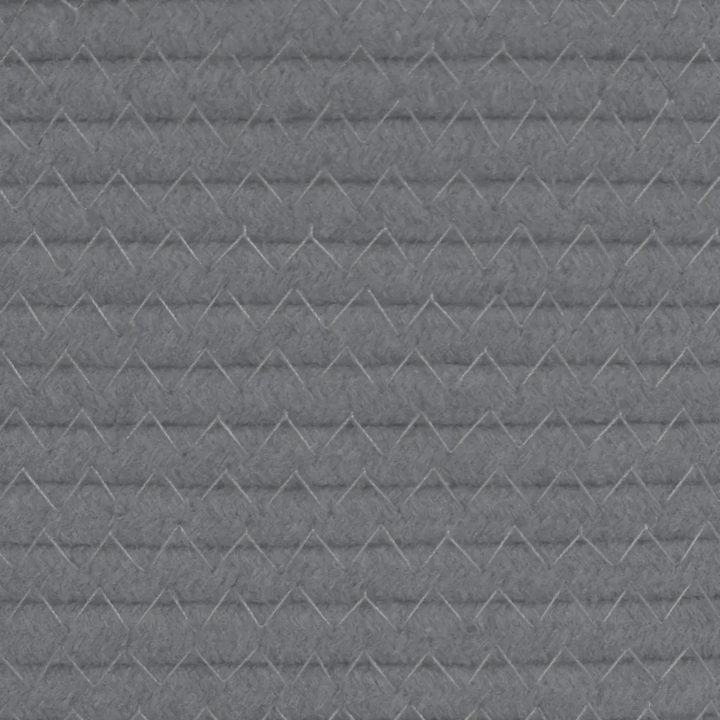 Cestino Portaoggetti Grigio e Bianco ?38x46 cm in Cotone CFW4229413