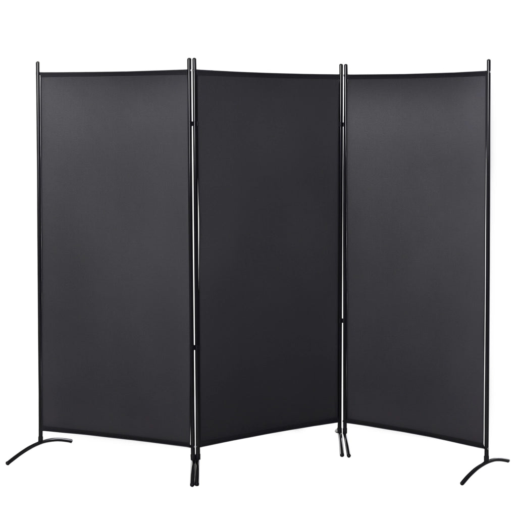 Paravent a 3 pannelli ¨C zephmum ¨C grigio metallo 253x50x182 cm