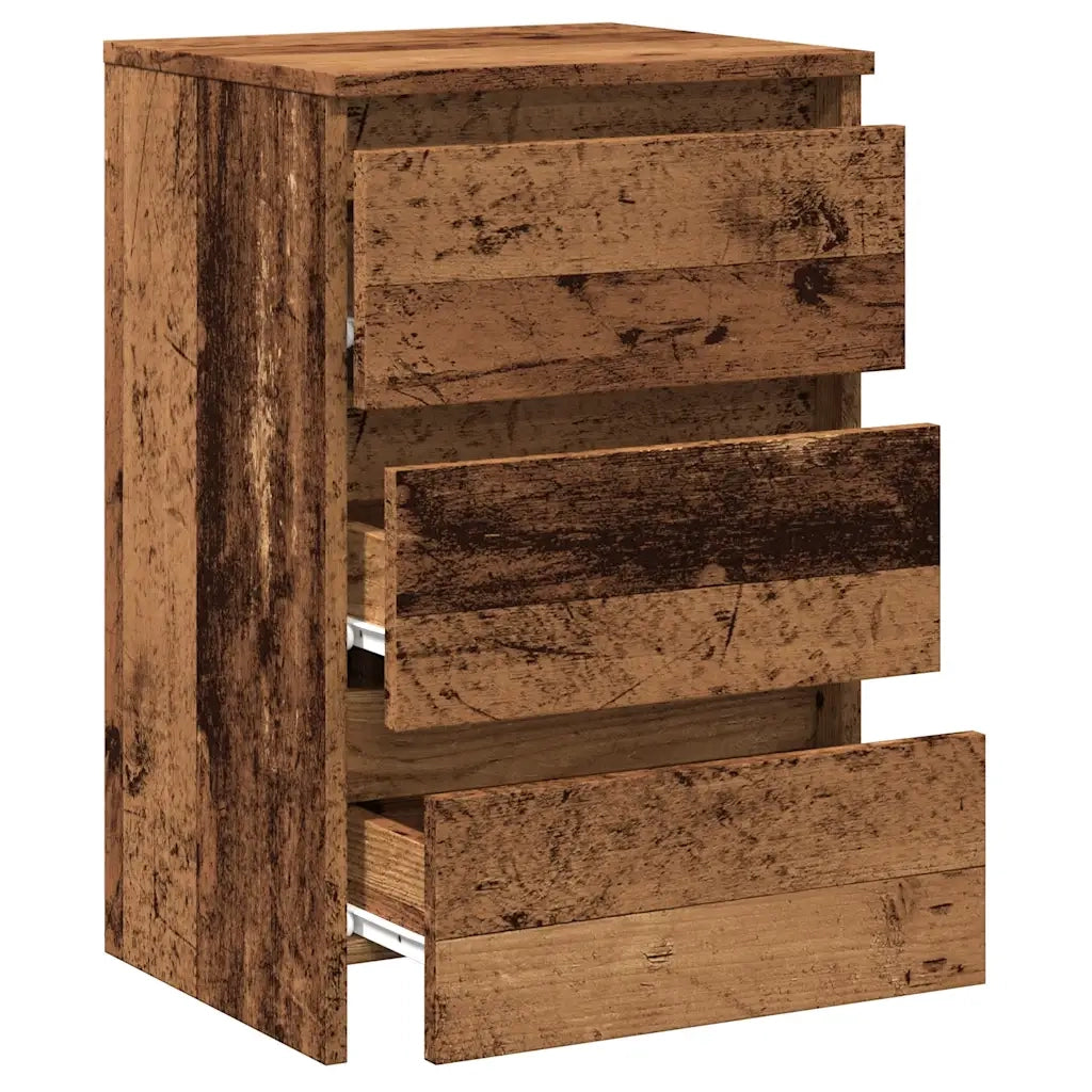 Comodino-Tavolino da notte Legno Antico 40x35x62,5 cm in Legno Multistrato