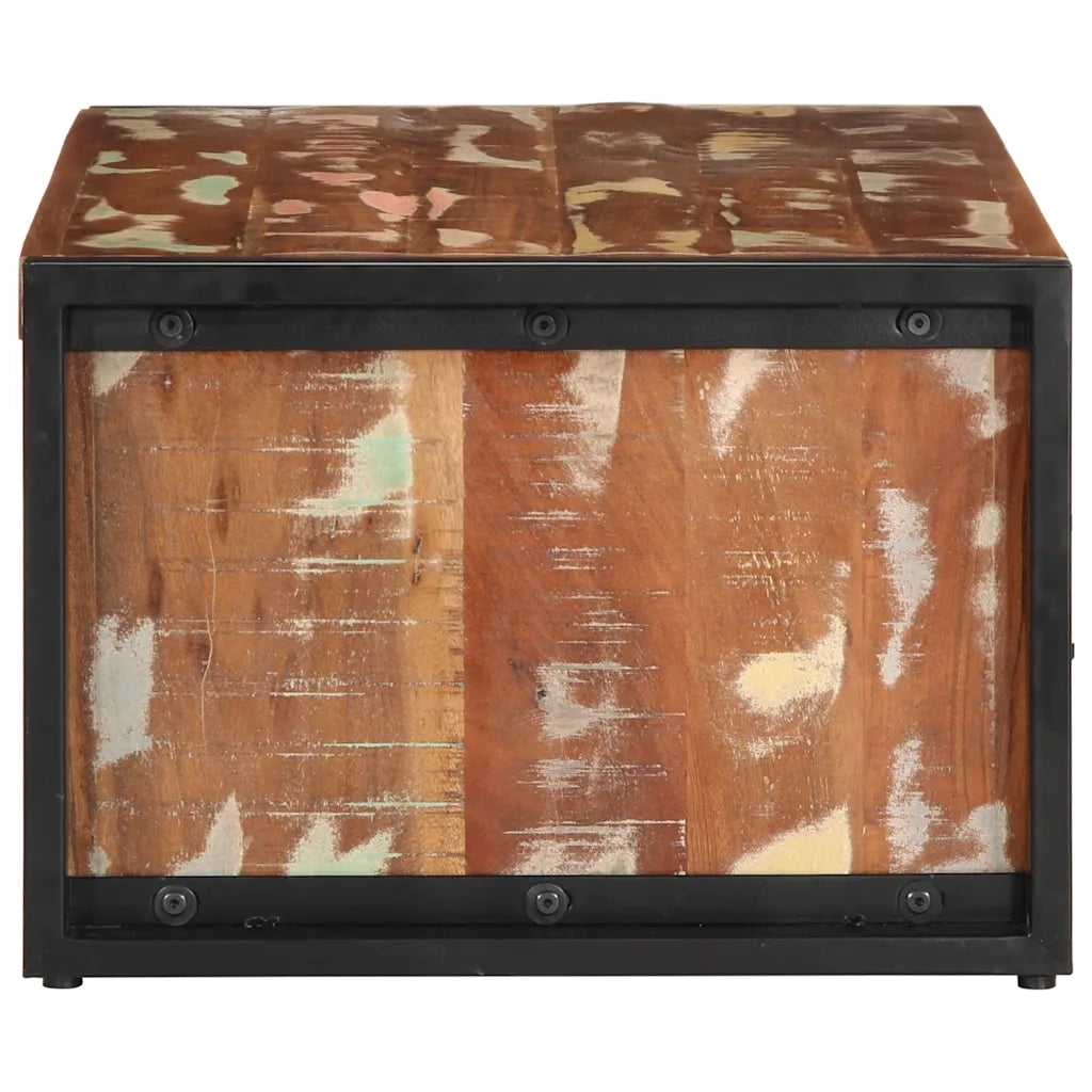 Tavolino Salotto Multicolore 90x50x36cm Legno Massello Recupero 4013554