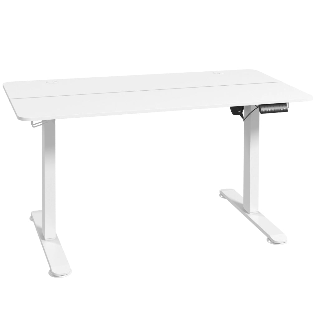 Scrivania elettrica regolabile in altezza 140 x 70 cm bianca