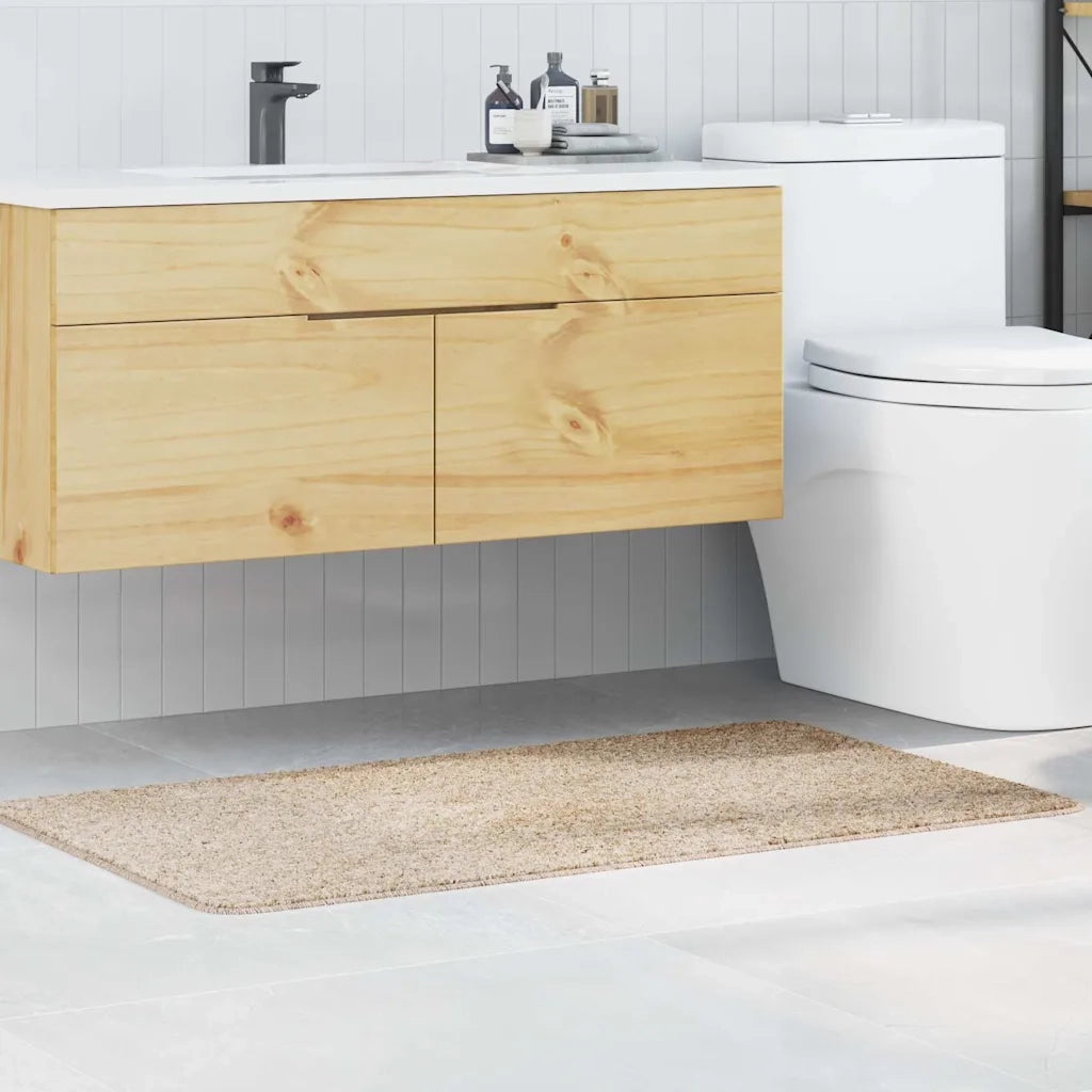 Tappetino da bagno antiscivolo Crema 70 x 120 cm PP 4019846