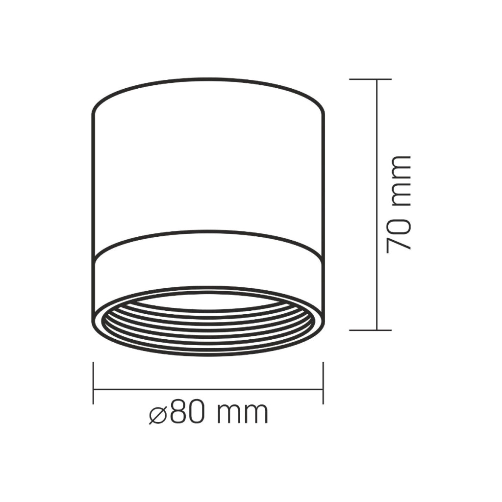 Plafoniera spot superficie bianca GX53 1 luce Videx