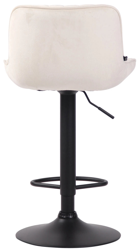 Set di 2 sgabelli da bar Lentini Velvet crema,nero