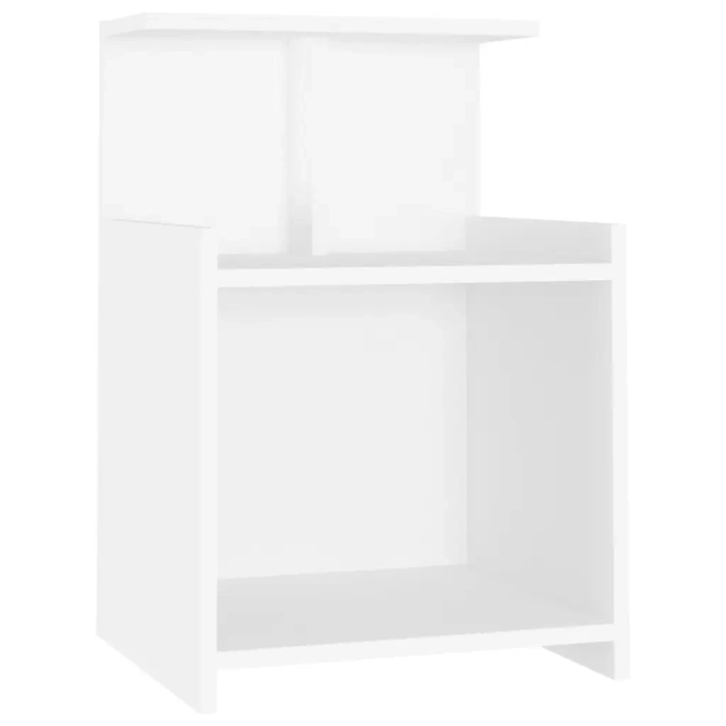 Comodino-Tavolino da notte Bianco 40x35x60 cm in Legno Multistrato