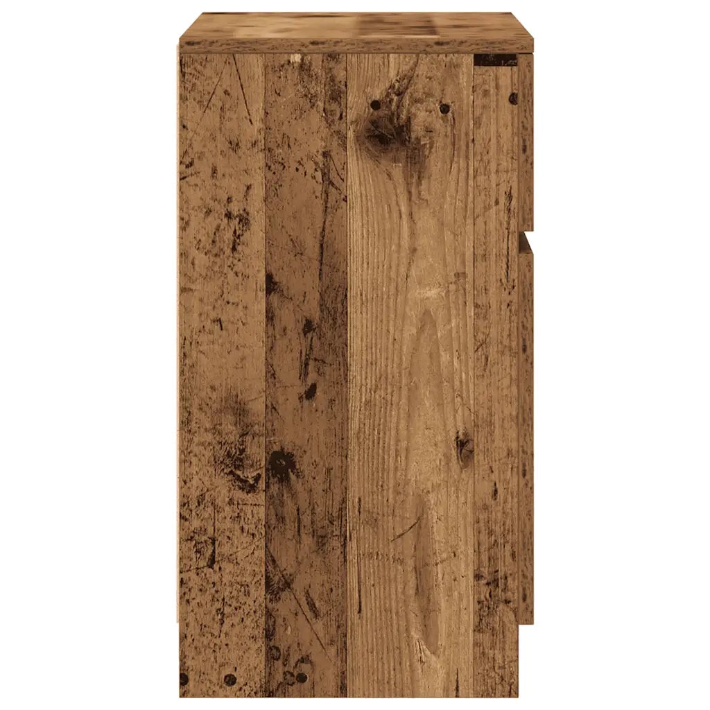 Comodino-Tavolino da notte Legno Antico 39x35x65 cm in Legno Multistrato