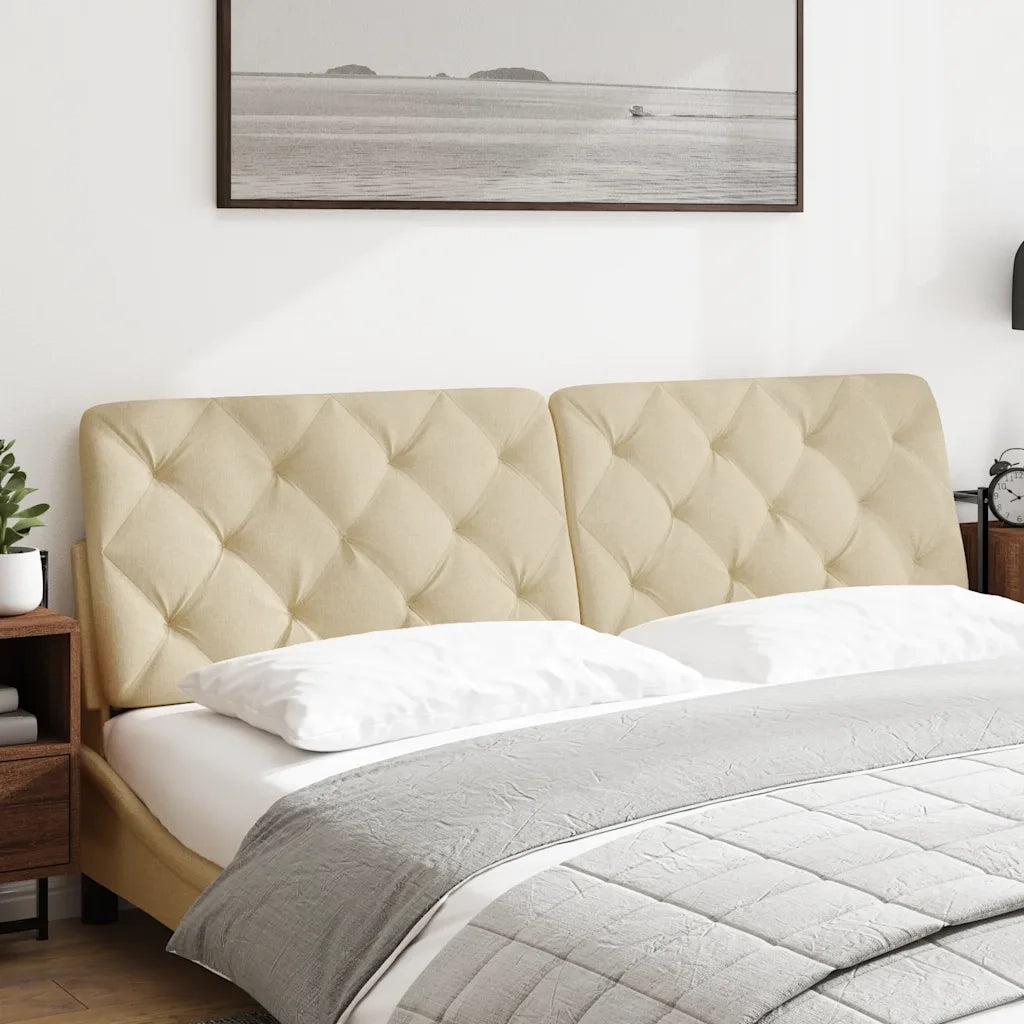 vidaXL Cuscino Testiera Crema 180 cm in Tessuto
