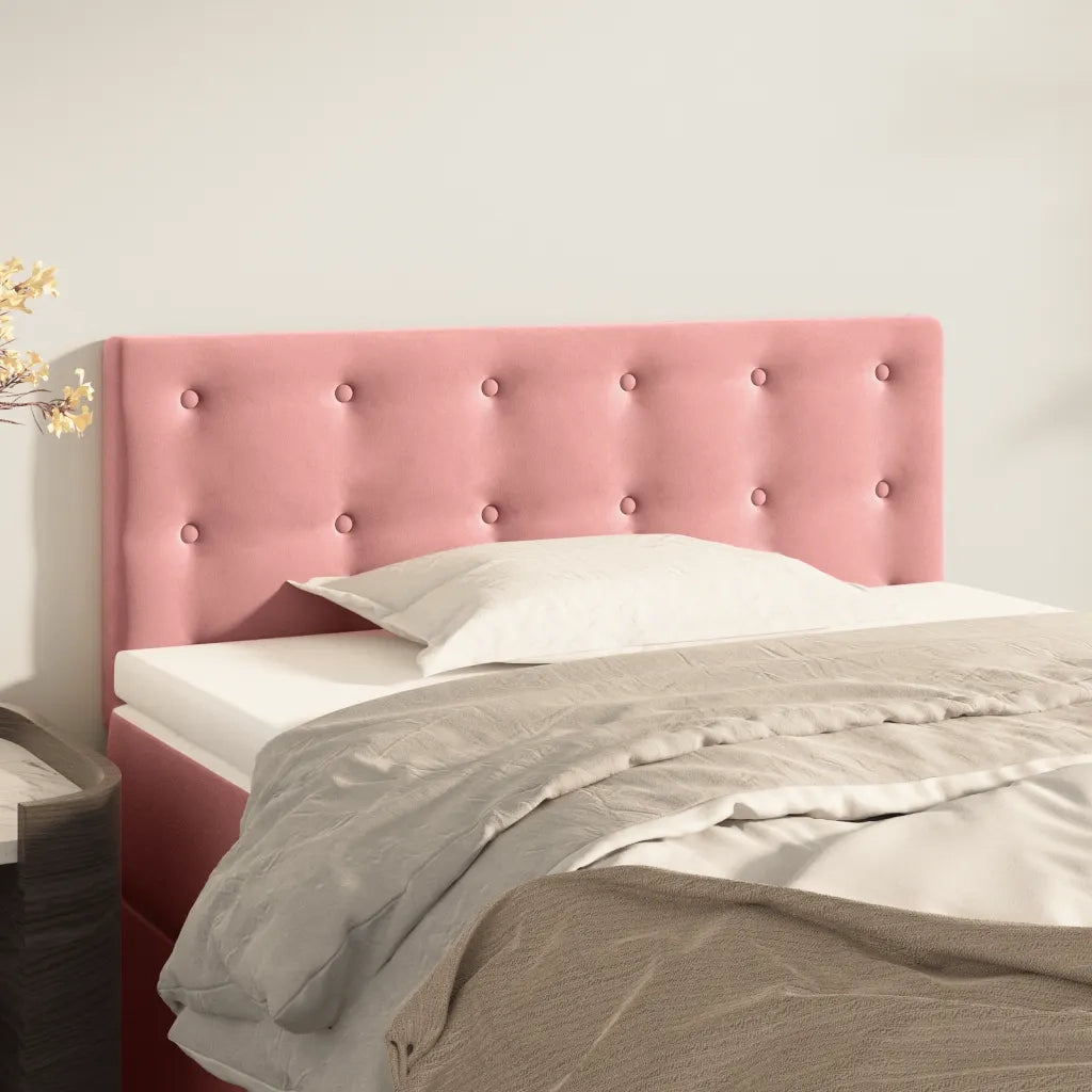 Testiera Rosa 80x5x78/88 cm in Velluto 346415