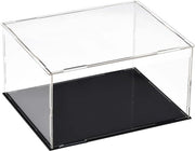 Vetrina per collezionisti 20 x 15 x 10 cm - Design trasparente - Base nera - Protezione impermeabile - Organizzatore per action figure - Facile da montare - Display case