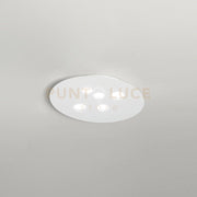 LUNA P/M - PLAFONIERA METALLO E ALLUMINIO BIANCO 5 LUCI ATTACCO GX53 60CM