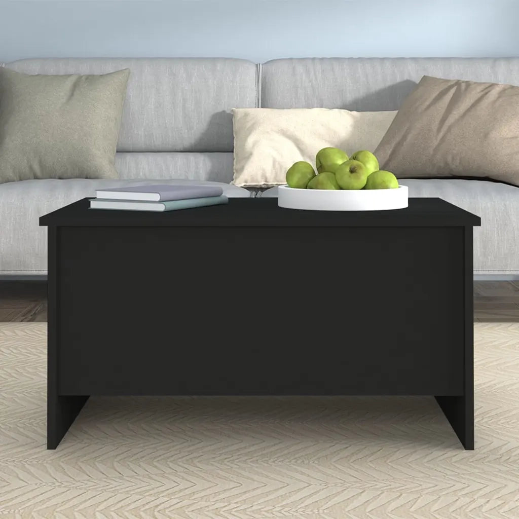 Tavolino da Salotto Nero 80x55,5x41,5 cm in Legno Multistrato cod mxl 19289
