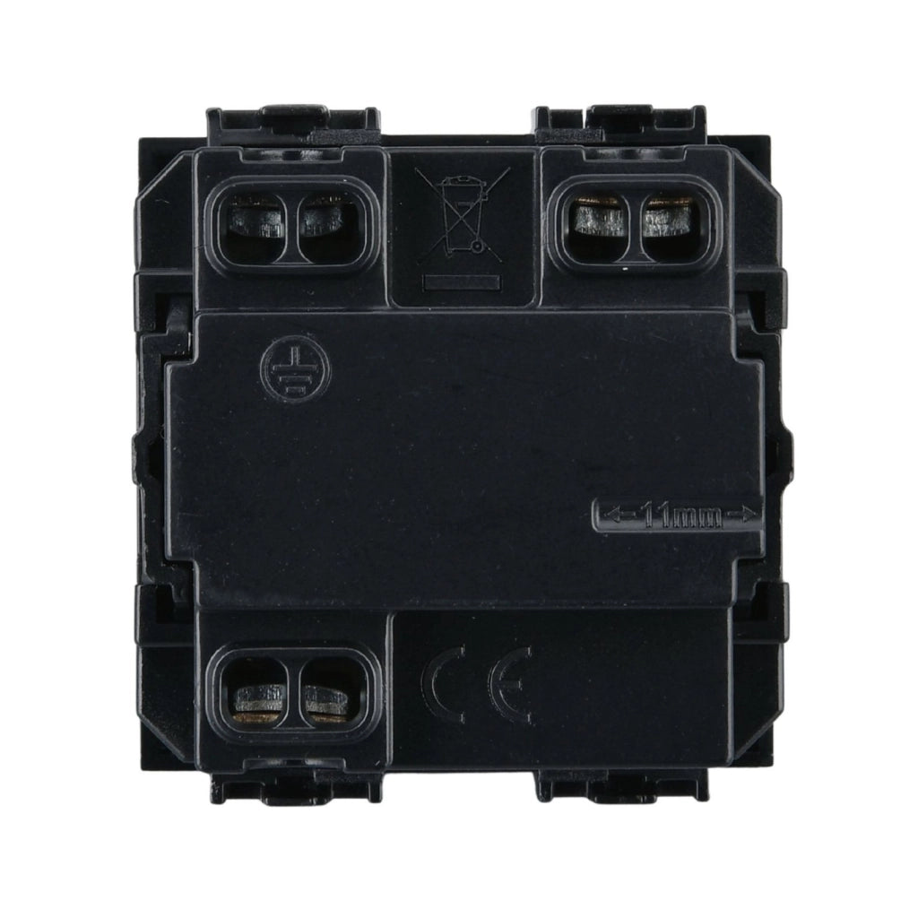 Presa Schuko Universale 2P+T 10/16A 220V MBL Nero 2M Compatibile Bticino Living International BLN2102