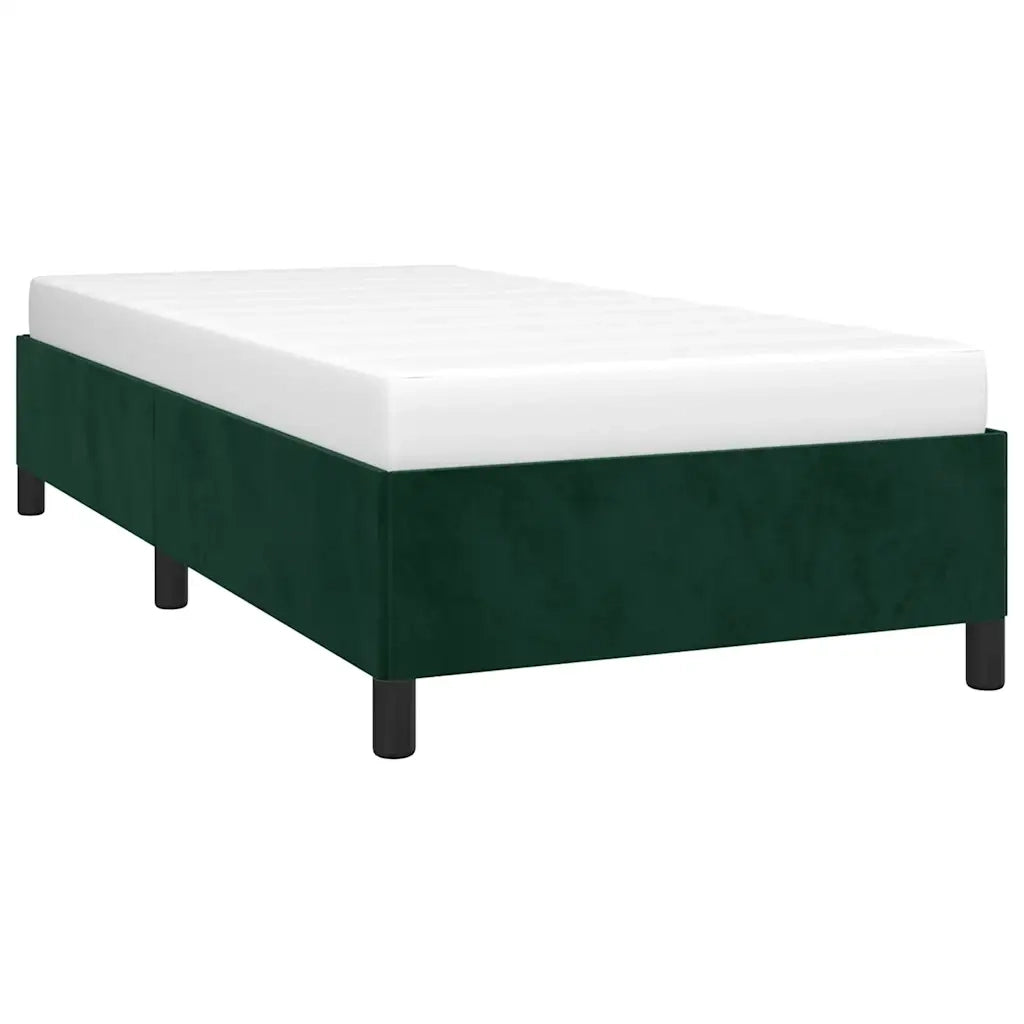 Giroletto senza Materasso Verde Scuro 80x200 cm in Velluto