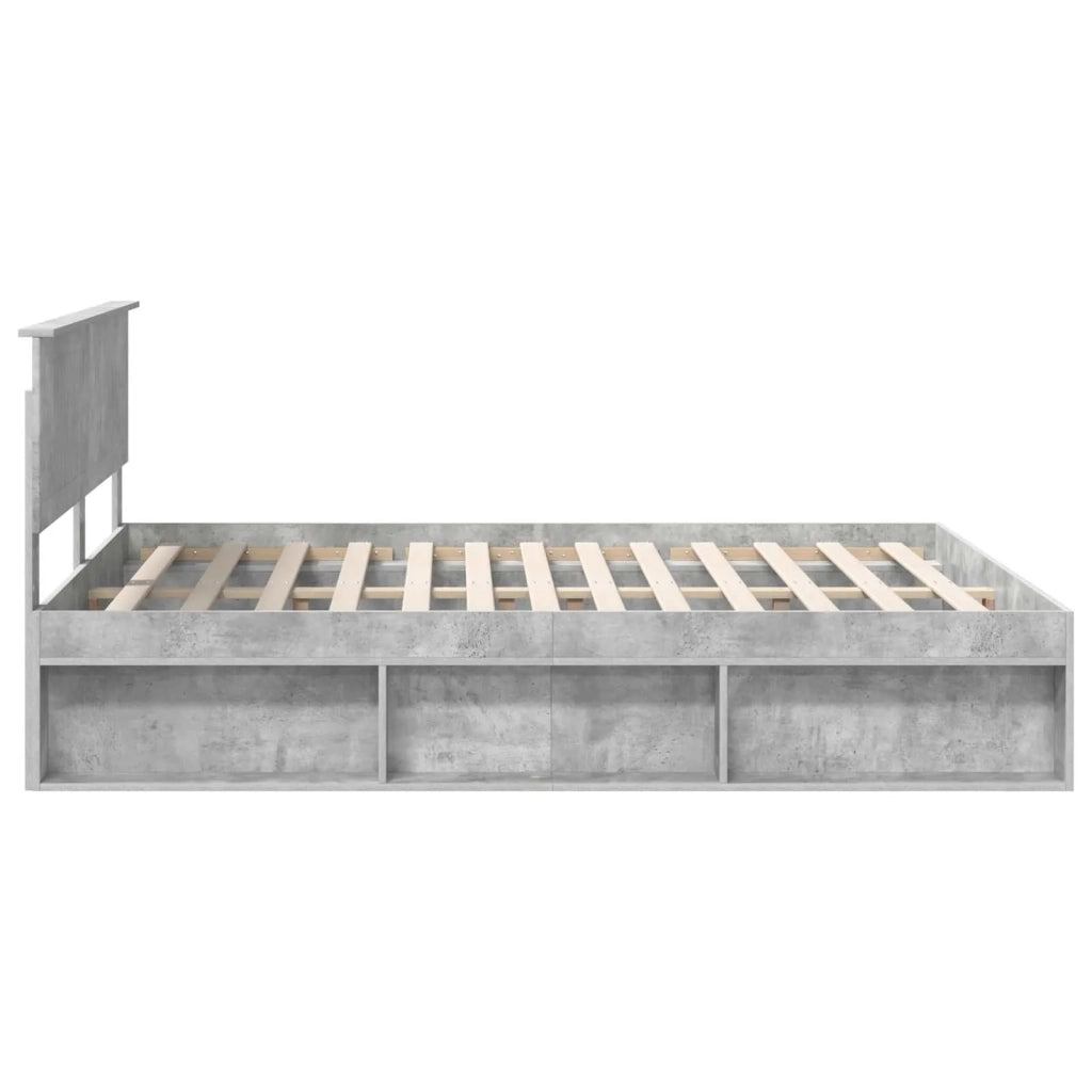 Struttura del letto Calcestruzzo 160 x 200 cm Pino massello 3410576