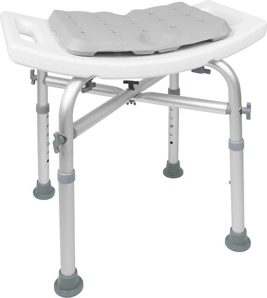Douchekruk adattabile fino a 150 kg con piedini antiscivolo e cuscino impermeabile - Sedile doccia comodo con montaggio semplice