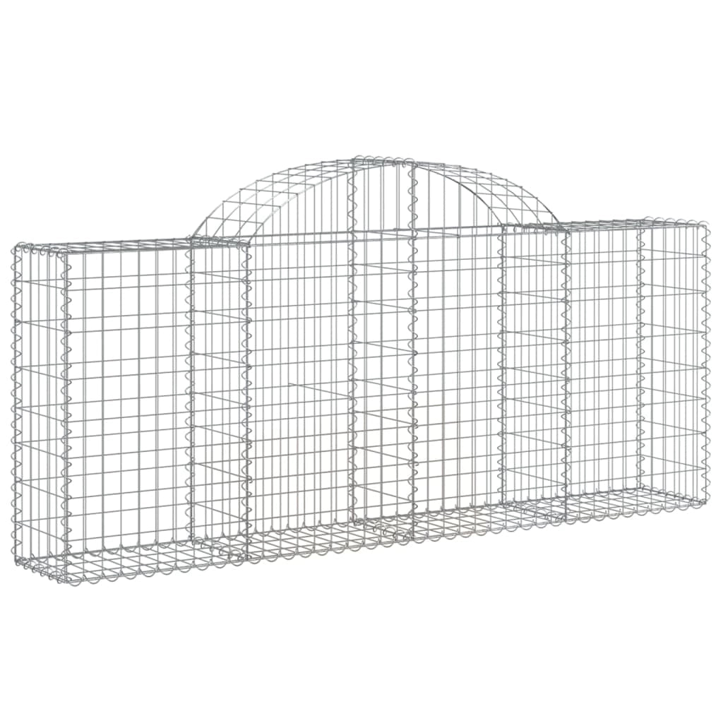 Cesto Gabbione ad Arco 200x30x80/100 cm Ferro Zincatocod mxl 73371