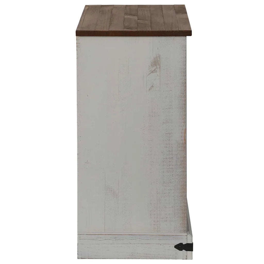 vidaXL Credenza HALDEN con Anta Scorrevole 80x40x80 cm Legno Massello