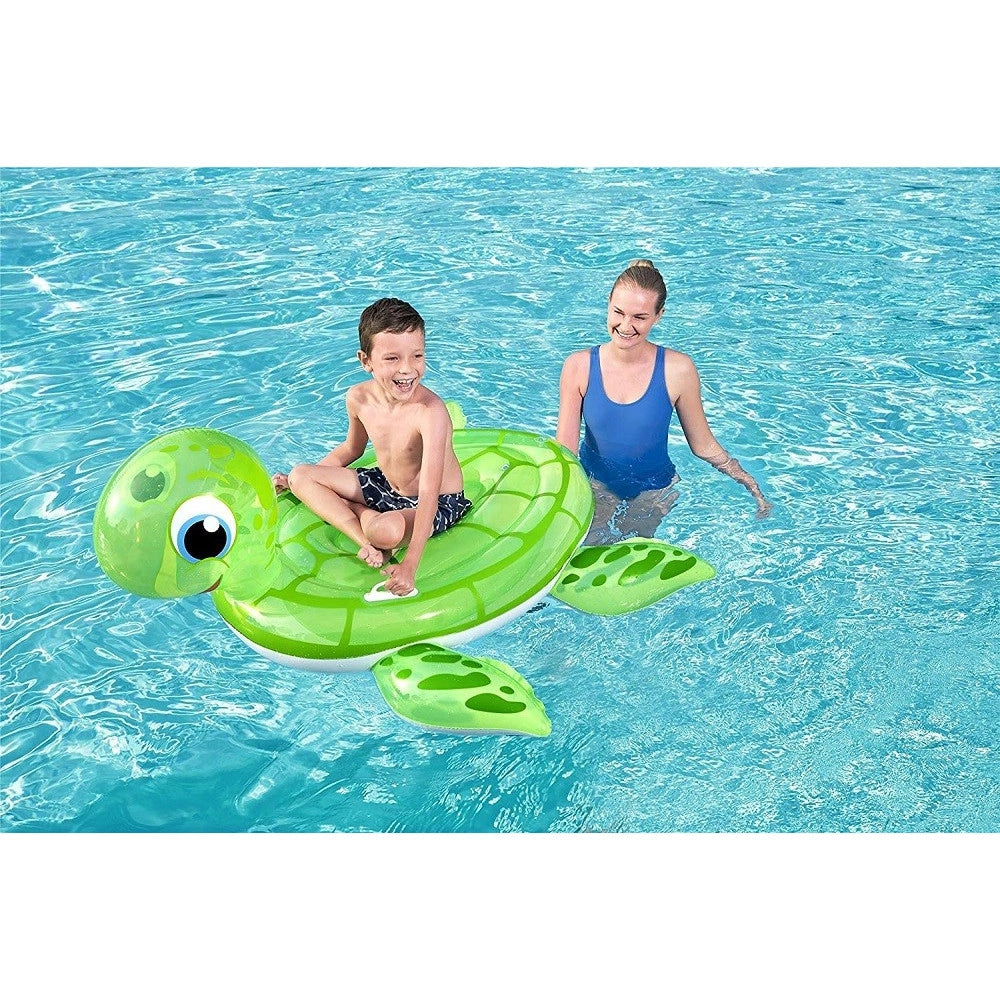 Trade Shop - Cavalcabile Gonfiabile Tartaruga Galleggiante Bambini 140x140 Cm Maniglie 41041 -