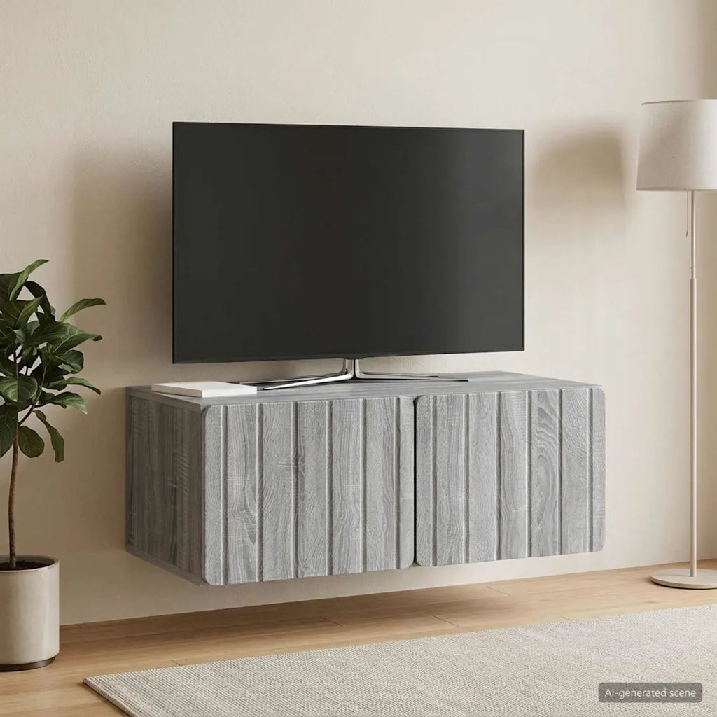 Mobile Porta TV da Muro 78,5 x 41 x 30 cm Sonoma grigio 898351