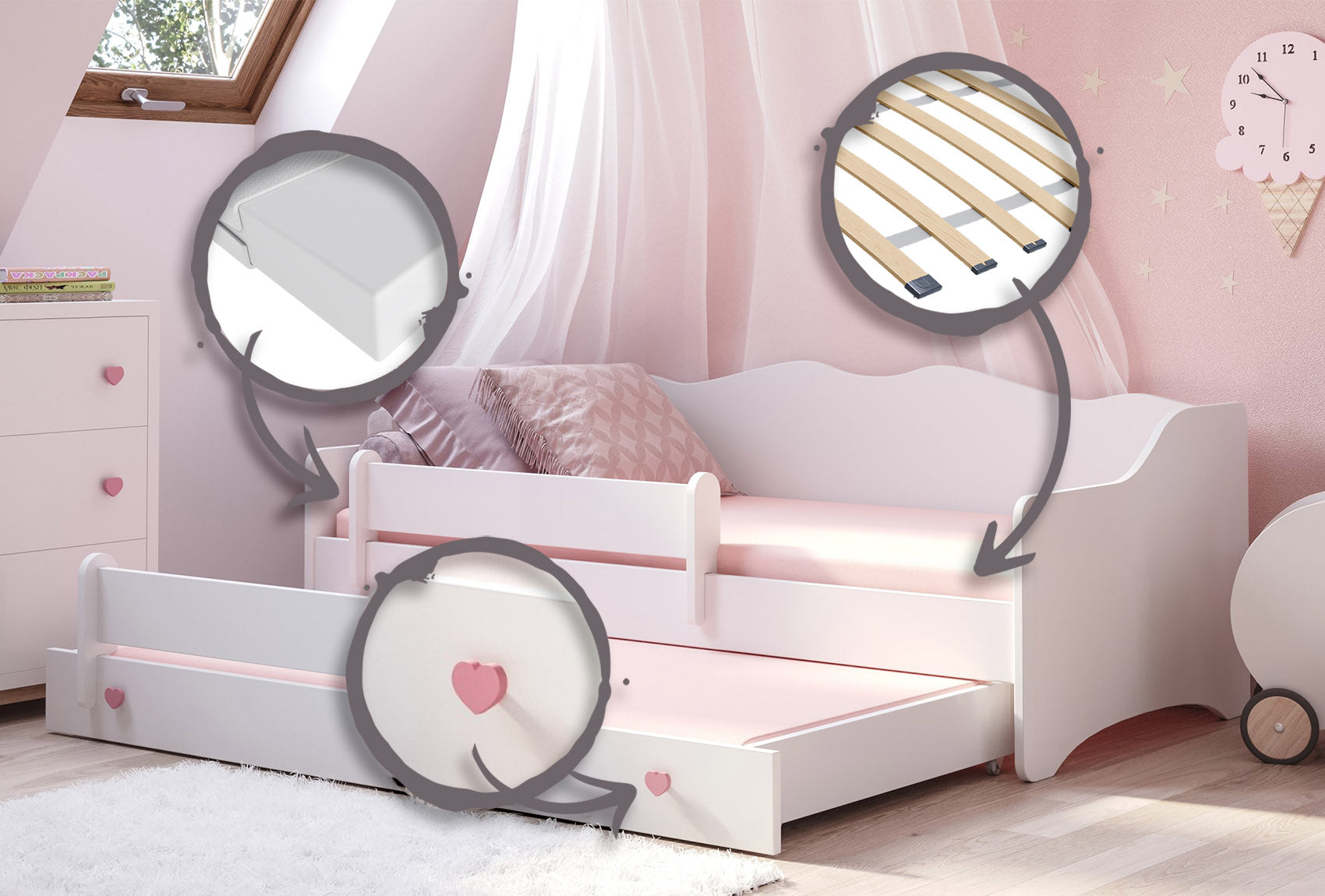 Letto matrimoniale Emma II 160x80