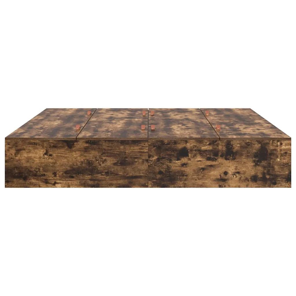 Struttura letto con contenitore Rovere fumé 200 x 200 cm 3335361