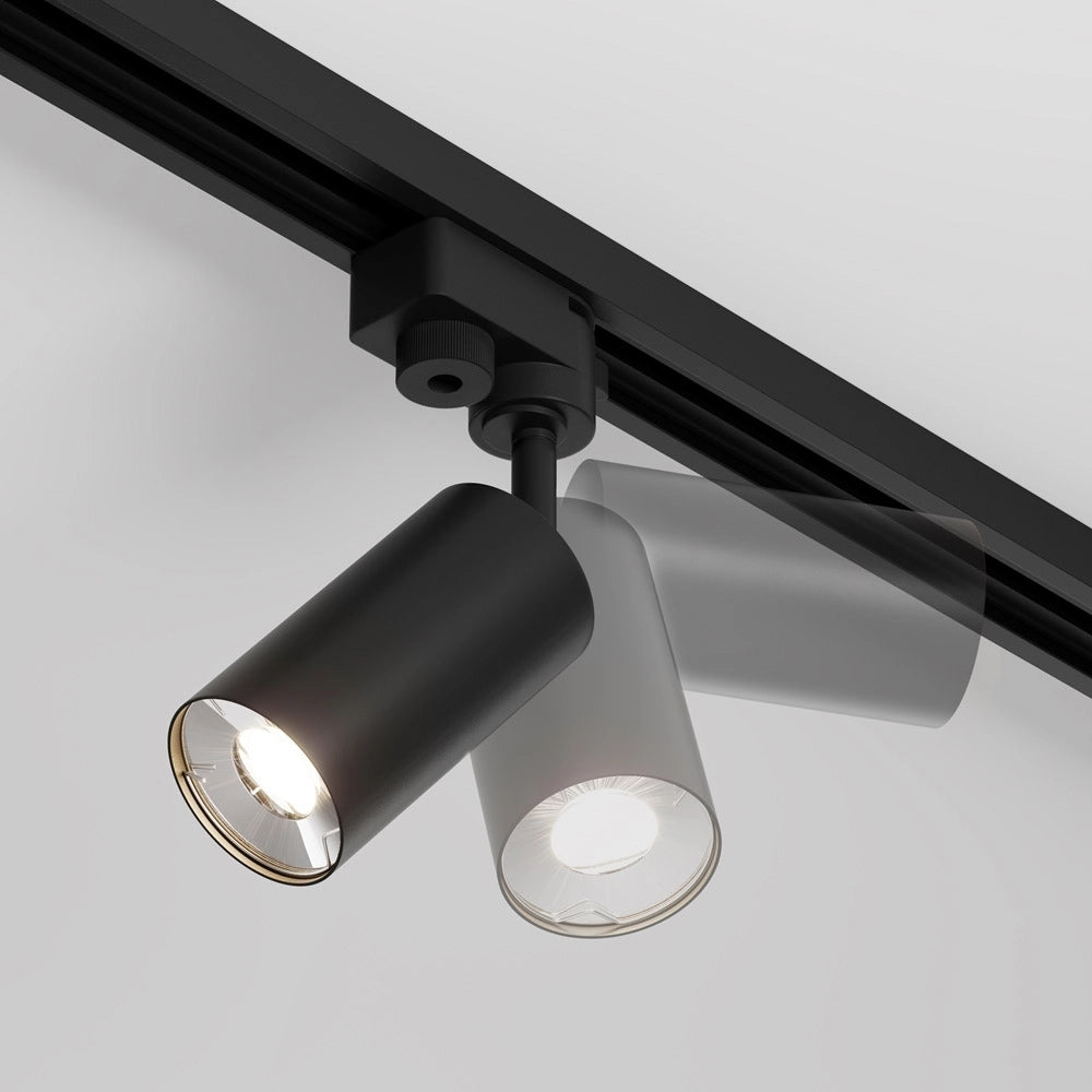 Faretto Per Binario Moderno Focus Mini Alluminio Nero 1 Luce
