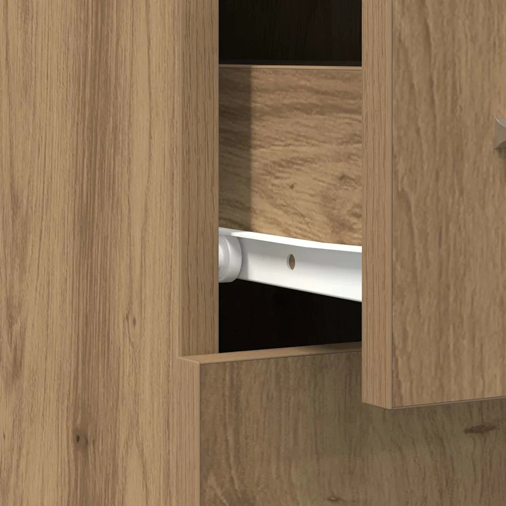 Mobiletto da farmacia dal design moderno per sala da pranzo 20 x 45 x 60 cm con 3 cassetti in legno di rovere ingegnerizzato realizzato artigianalmente 02_0051904