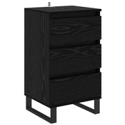 Credenza | Madia | Buffet da pranzo | Armadio da pranzo con cassetto Rovere nero Legno multistrato