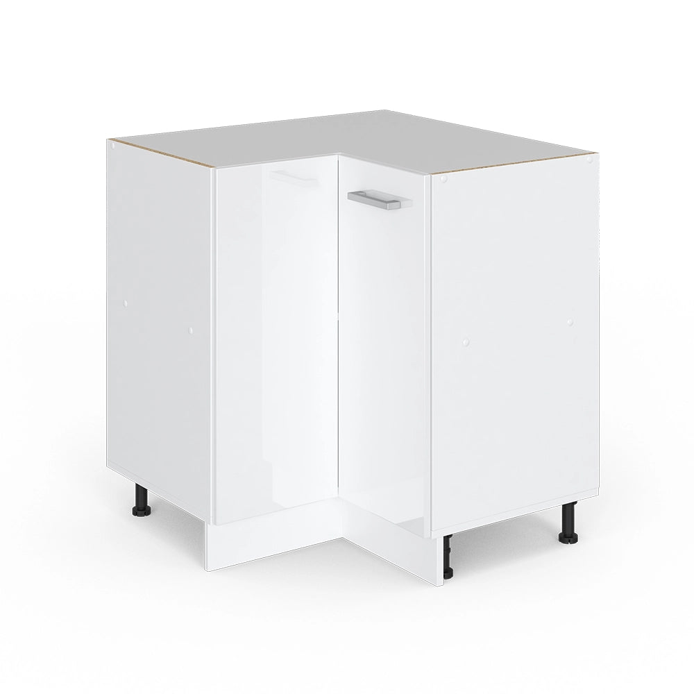 Mobile ad angolo cucina R-Line Bianco lucido/Bianco 75.6 cm senza piano di lavoro Vicco