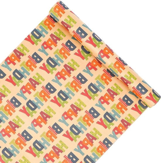 Papier per pacchi colorato riciclabile a rullo 43 cm x 15 m per decorazioni di regali