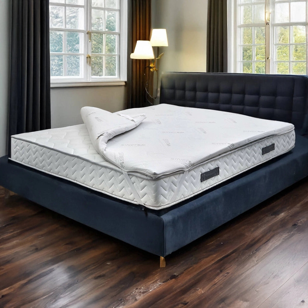 Coconetten, Topper Singolo Sfoderabile Made in Italy, 190x90x5h cm Bianco