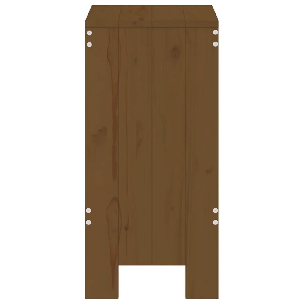 Sgabelli Bar 2pz Marrone Ambra 40x36x75cm Legno Massello Pino 825348